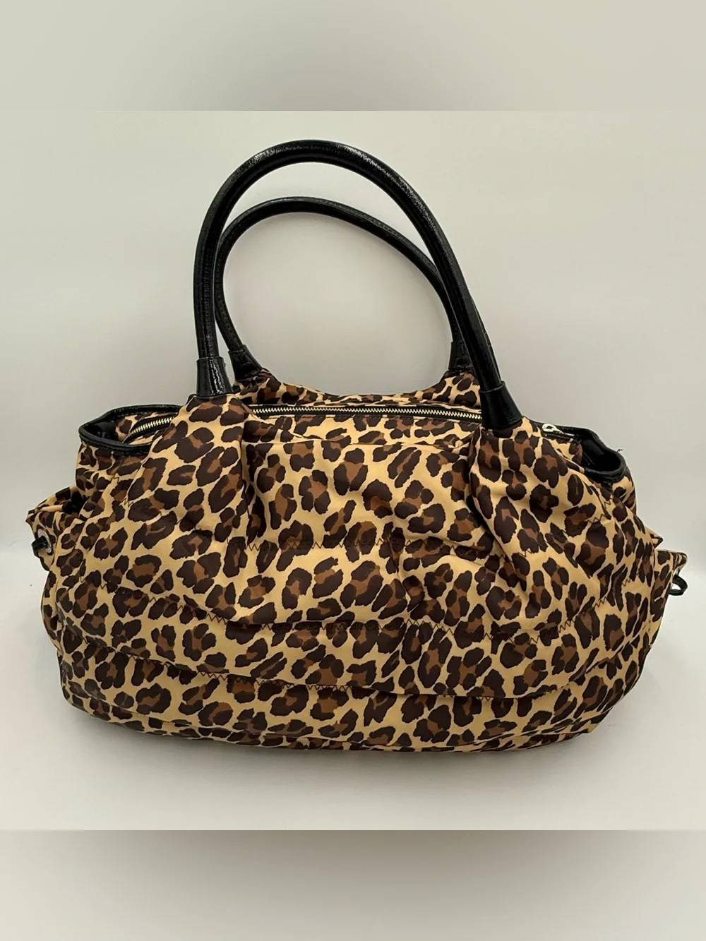 Kate Spade Leopard Stevie Nylon Diaper Bag